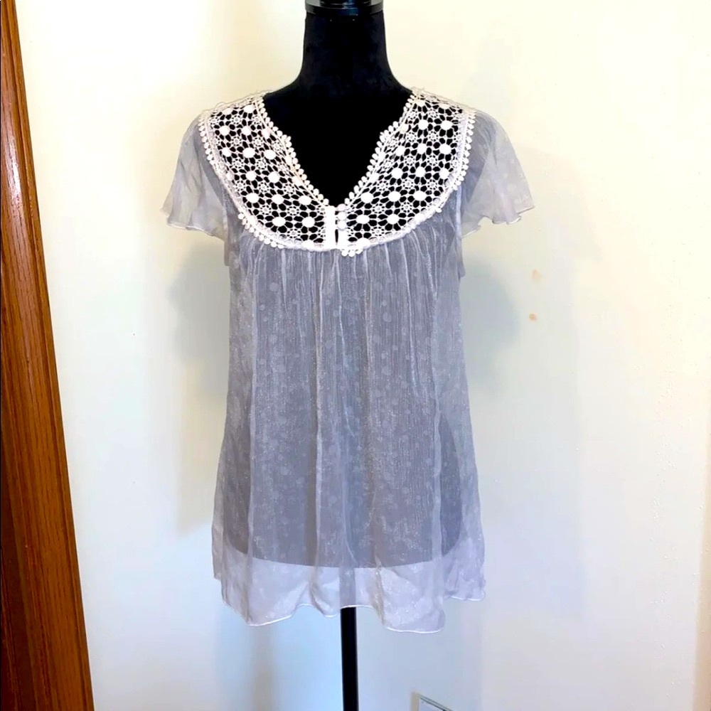 Sheer Peasant Top